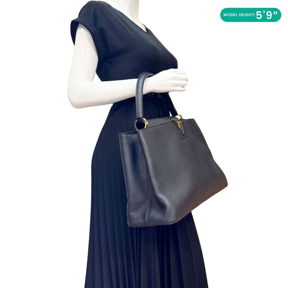 Louis Vuitton Capucines Bb Python Handle Leather … - image 2